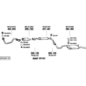 Výfuková trubka výfuková trubka přední Bosal 823-893