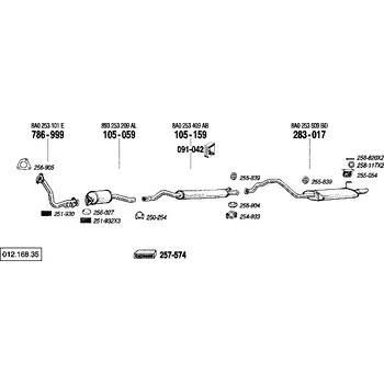 Výfuková trubka výfuková trubka přední Bosal 786-999