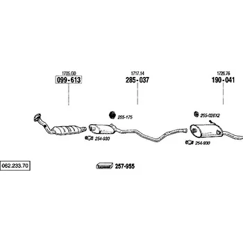 Katalyzátor katalyzátor Bosal 099-613