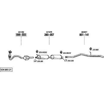 Výfuková trubka výfuková trubka zadní Bosal 851-141