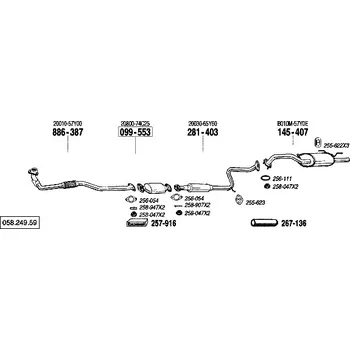 Katalyzátor katalyzátor Bosal 099-553