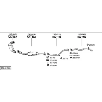 Výfuková trubka výfuková trubka zadní Bosal 800-099