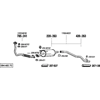 Výfuková trubka výfuková trubka zadní Bosal 439-263