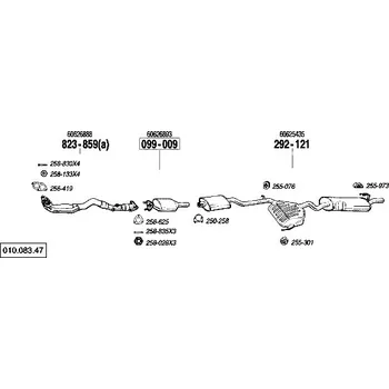 Katalyzátor katalyzátor Bosal 099-009