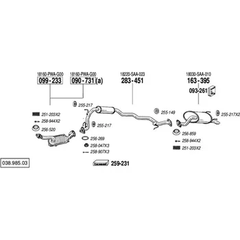 Katalyzátor katalyzátor Bosal 099-233