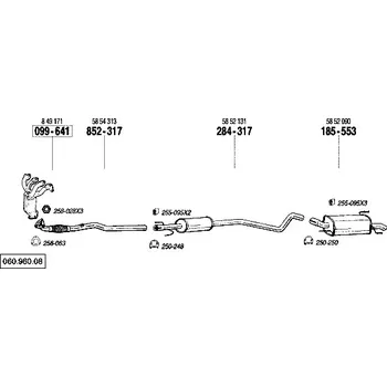 Výfuková trubka výfuková trubka přední Bosal 852-317