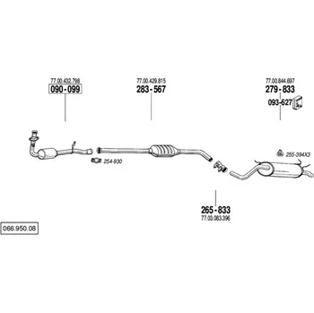 Katalyzátor katalyzátor Bosal 090-099