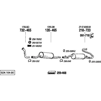 Výfuková trubka výfuková trubka přední Bosal 732-465