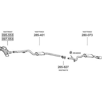 Filtr pevných částic filtr pevných částic Bosal 097-553