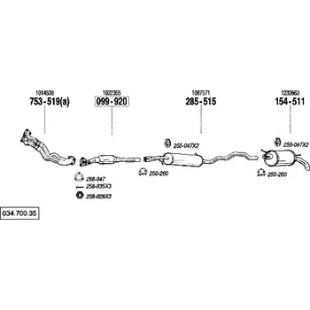 Katalyzátor katalyzátor Bosal 099-920