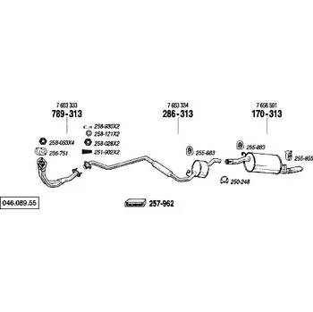 Výfuková trubka výfuková trubka přední Bosal 789-313