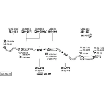Výfuková trubka výfuková trubka přední Bosal 753-153