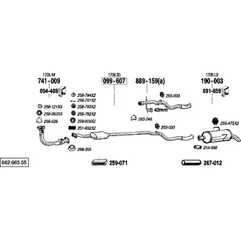 Výfuková trubka výfuková trubka přední Bosal 741-009