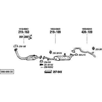 Výfuková trubka výfuková trubka zadní Bosal 439-109