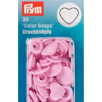 plastové patentky srdce rosa 30ks