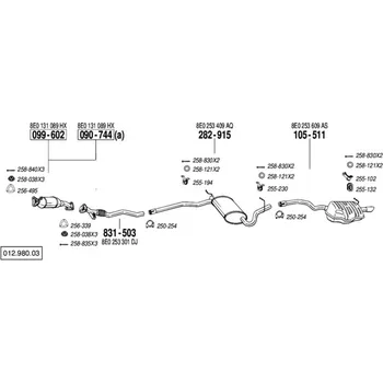Výfuková trubka výfuková trubka přední Bosal 831-503