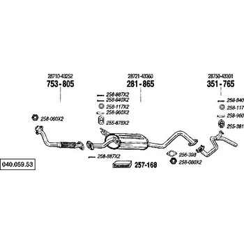 Výfuková trubka výfuková trubka přední Bosal 753-805