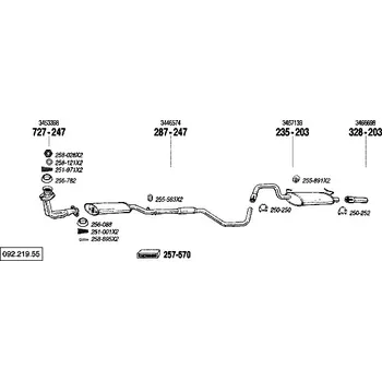 Výfuková trubka výfuková trubka přední Bosal 727-247