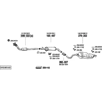 Katalyzátor katalyzátor Bosal 099-032