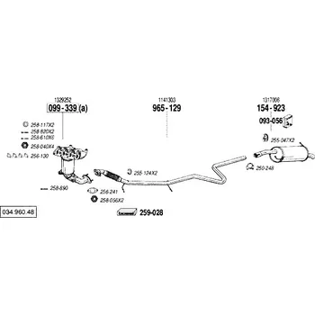 Výfuková trubka výfuková trubka střední Bosal 965-129