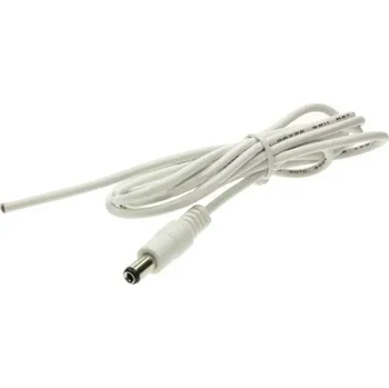 Datový kabel Kabel s konektorem na LED pás 2,1x5,5mm, male/samec, bílý [48219]