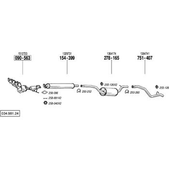 Výfuková trubka výfuková trubka zadní Bosal 751-407