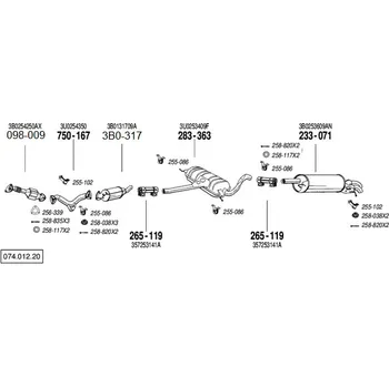 Filtr pevných částic filtr pevných částic Bosal 3B0-317