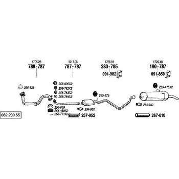 Výfuková trubka výfuková trubka přední Bosal 788-787