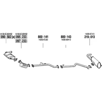 Filtr pevných částic filtr pevných částic Bosal 097-233