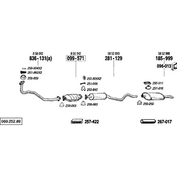 Katalyzátor katalyzátor Bosal 099-571