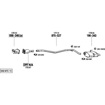 Výfuková trubka výfuková trubka střední Bosal 870-527
