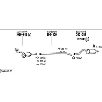 Katalyzátor katalyzátor Bosal 090-616