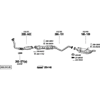 Katalyzátor katalyzátor Bosal 099-443