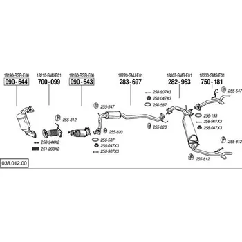 Výfuková trubka výfuková trubka zadní Bosal 750-181