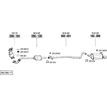 Katalyzátor katalyzátor Bosal 090-104