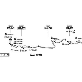 Katalyzátor katalyzátor Bosal 099-238
