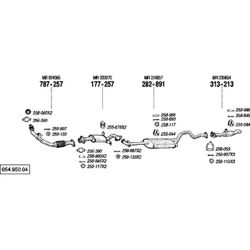 Výfuková trubka výfuková trubka zadní Bosal 313-213