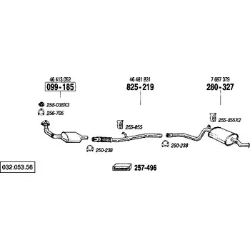 Výfuková trubka výfuková trubka střední Bosal 825-219