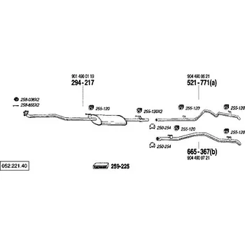 Výfuková trubka výfuková trubka zadní Bosal 521-771