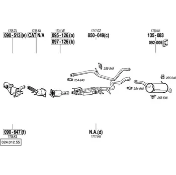 Filtr pevných částic filtr pevných částic Bosal 097-126