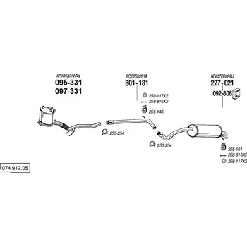Filtr pevných částic filtr pevných částic Bosal 097-331