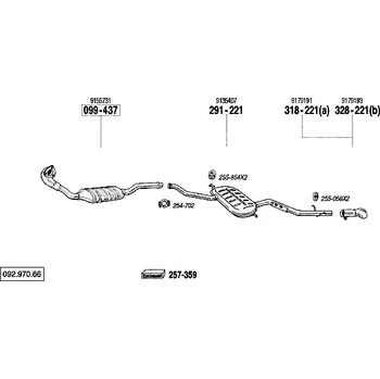 Katalyzátor katalyzátor Bosal 099-437