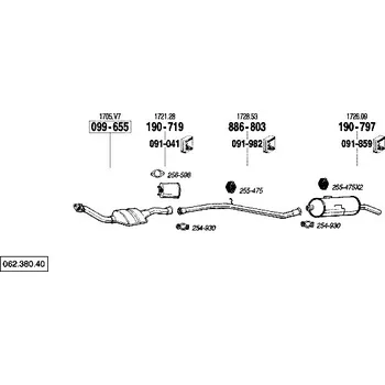 Katalyzátor katalyzátor Bosal 099-655