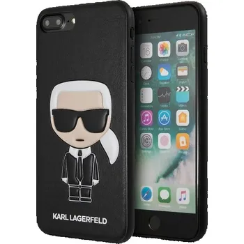 Pouzdro na mobilní telefon Karl Lagerfeld Ikonik pro Apple iPhone 7/8 Plus Black