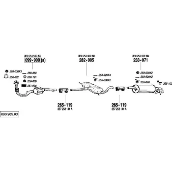 Katalyzátor katalyzátor Bosal 099-900
