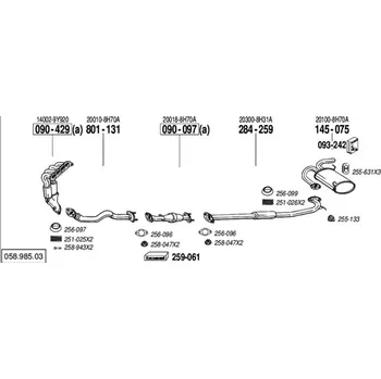 Katalyzátor katalyzátor Bosal 090-097