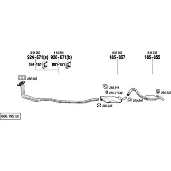 Výfuková trubka výfuková trubka přední Bosal 926-671