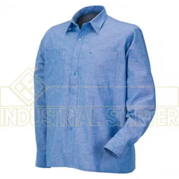 Pánská košile Košile ISSA 8160 pánská dlouhý rukáv světle modrá L