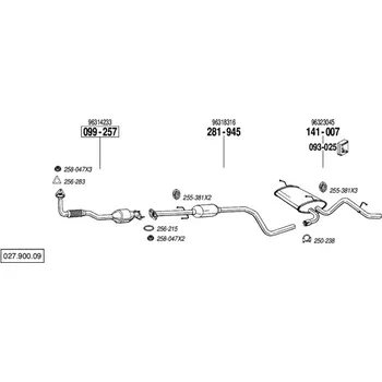 Katalyzátor katalyzátor Bosal 099-257