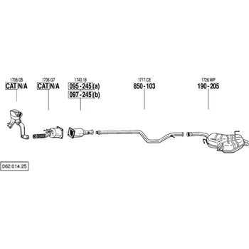 Filtr pevných částic filtr pevných částic Bosal 095-245